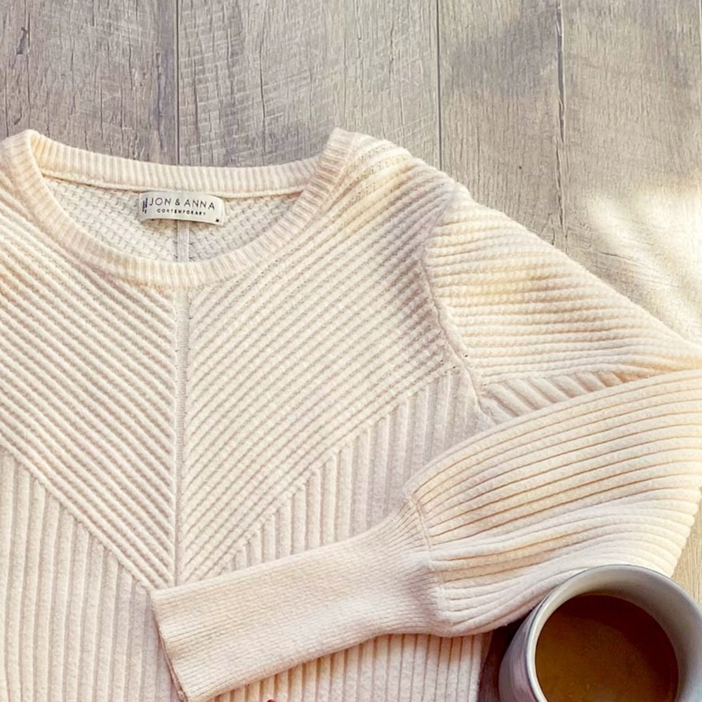 Jon & Anna cream ribbed sweater - Picture 9 of 9